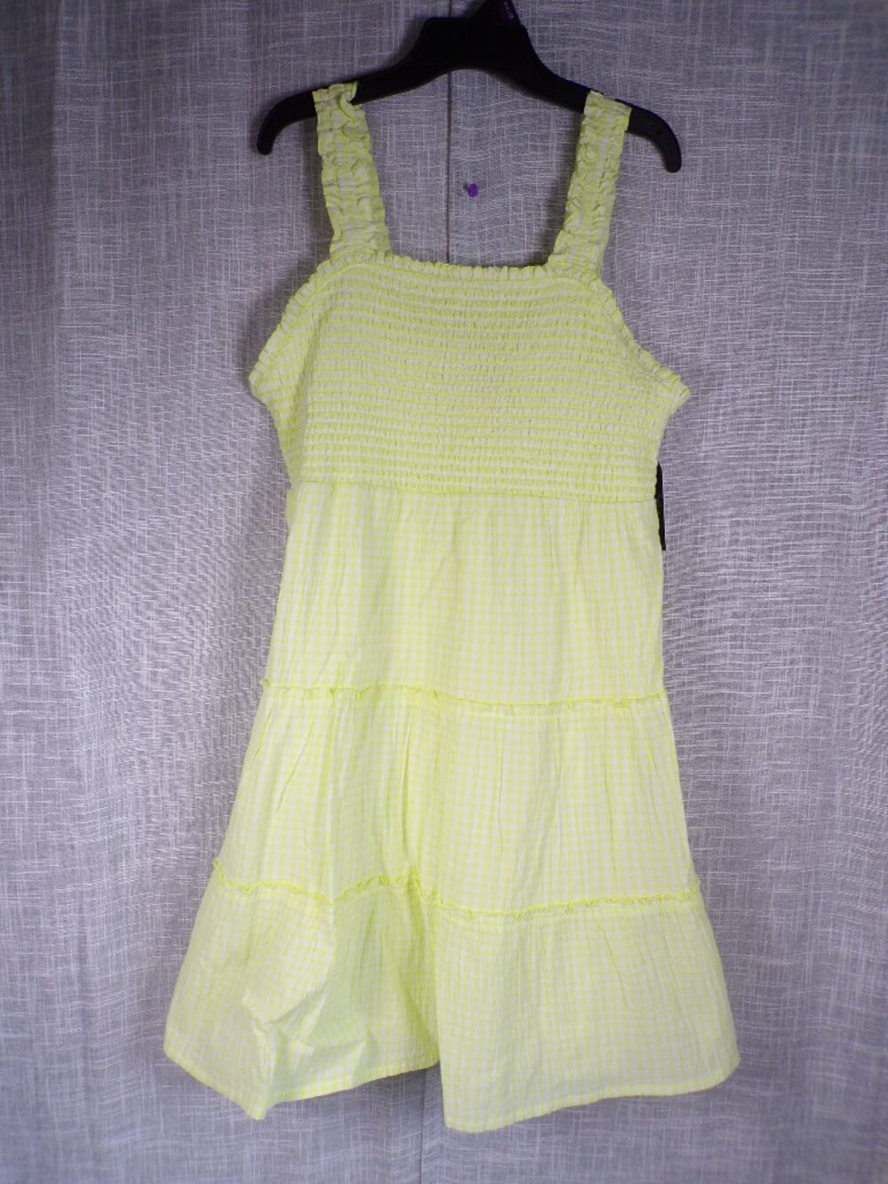 NWT Zac Kids Ruched Neon Lime Summer Dress, XXL (18)